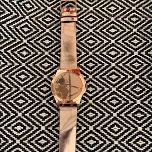 Rose gold chrome watch